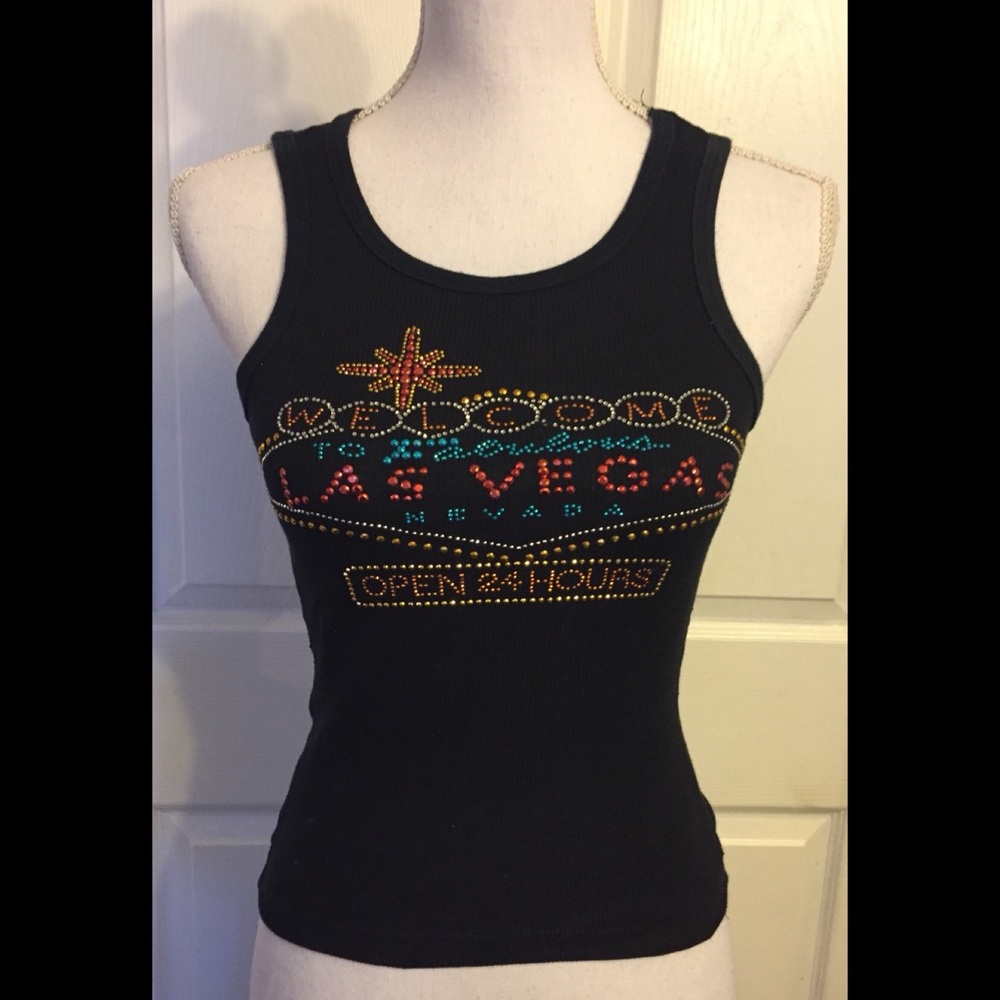 Las Vegas Rhinestone Tank Top